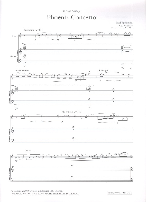 Phoenix Concerto op.102 for oboe and string orchestra