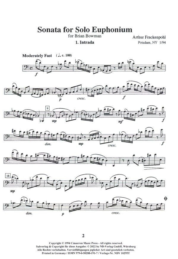 Sonata für Solo-Euphonium