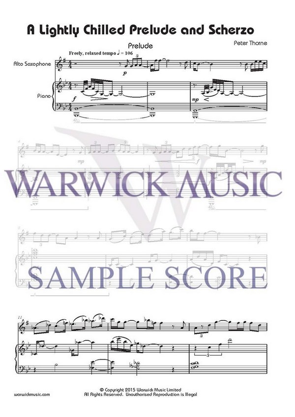 Peter Thorne, A Lightly Chilled Prelude and Scherzo