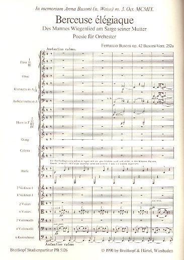 Berceuse elegiaque op.42