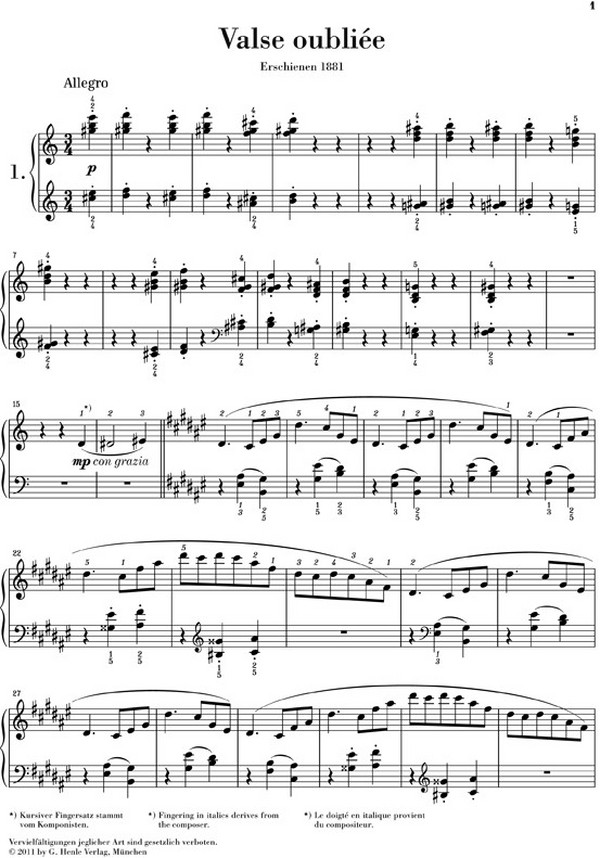 4 Valses oubliées