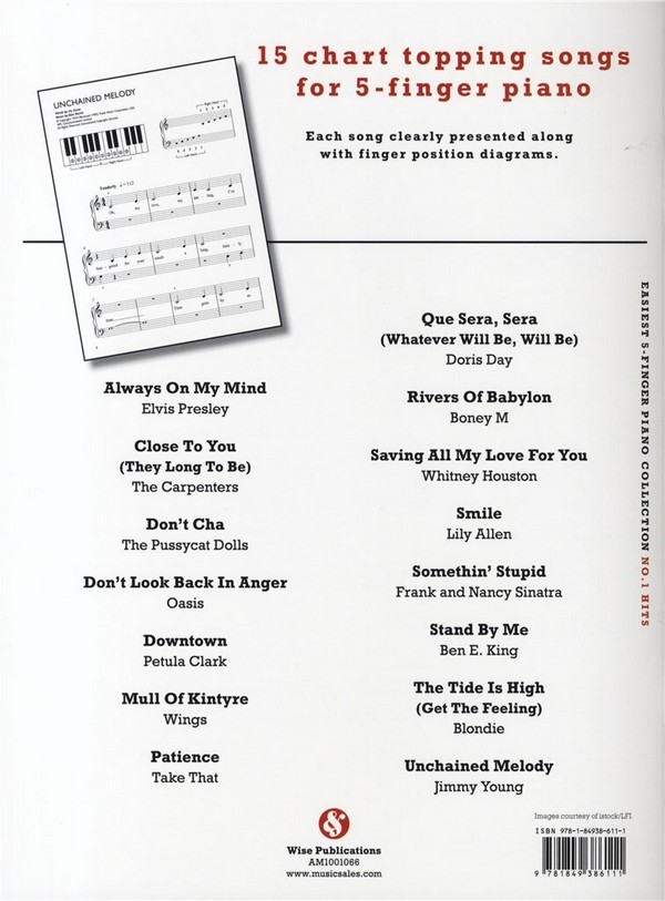 No.1 Hits: for 5-finger piano (with text)