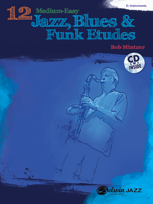 12 medium-easy Jazz, Blues and Funk Studies (+CD)