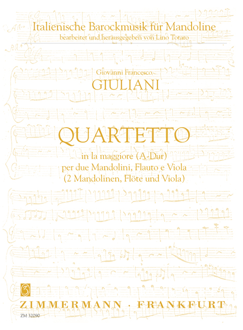 Quartett A-Dur für 2 Mandolinen, Flöte