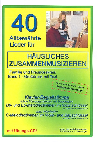 40 altbewährte Lieder Band 1 (+CD) für