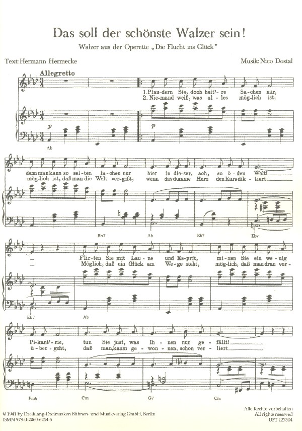 Melodien für Gesang und Klavier