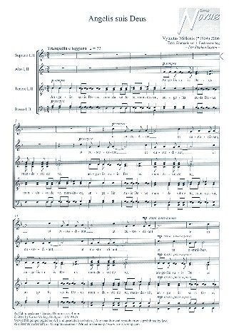 Angelus suis Deus für gem Chor