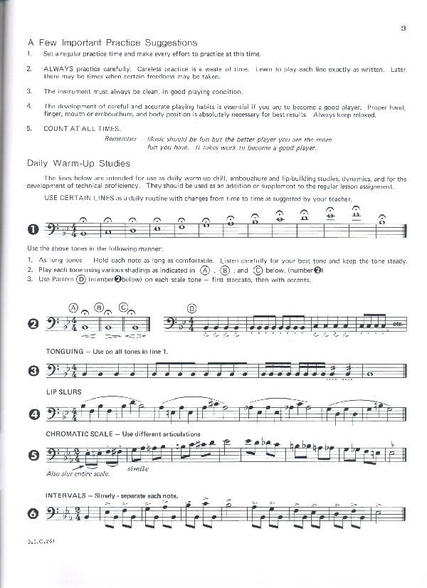 Baritone Bass Clef Student Level 2