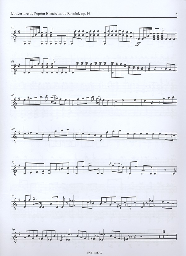 Ouverture de l'opéra Elisabetta de Rossini op.14