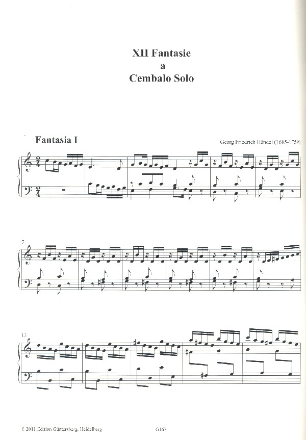 12 Fantasien für Cembalo