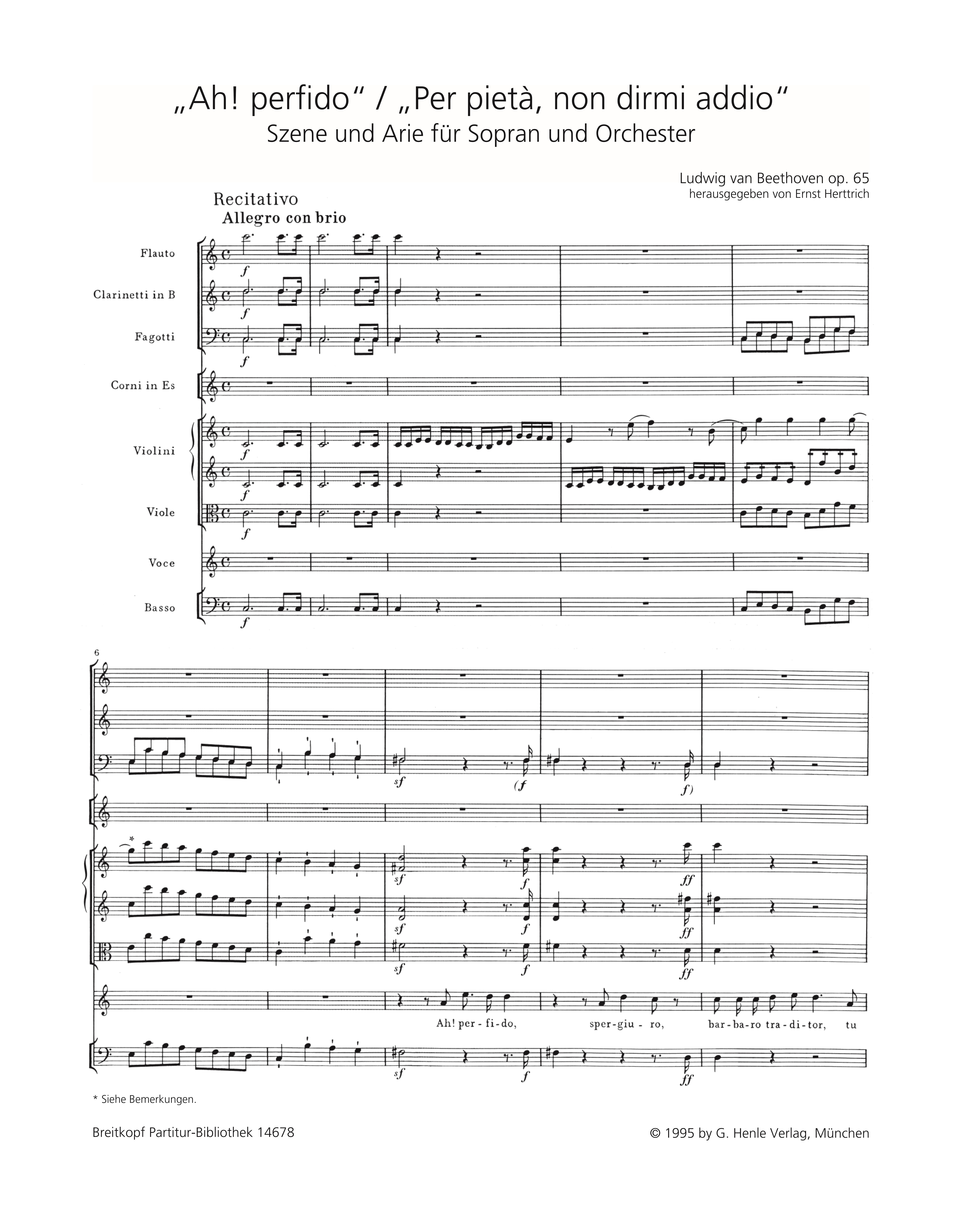 Ah perfido - Per pietà non dirmi addio op.65