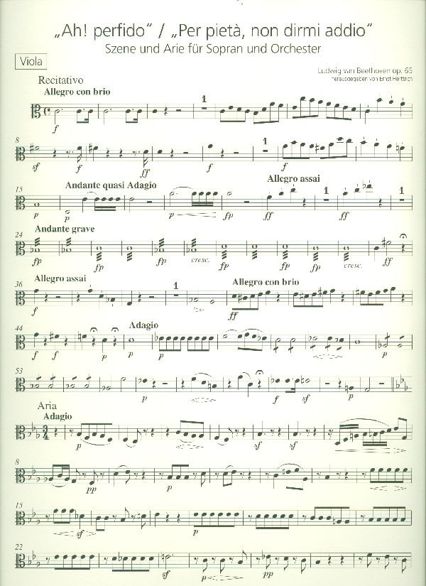 Ah perfido - Per pietà non dirmi addio op.65