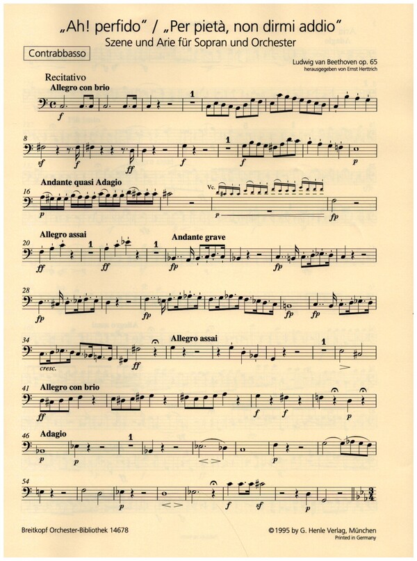 Ah perfido - Per pietà non dirmi addio op.65