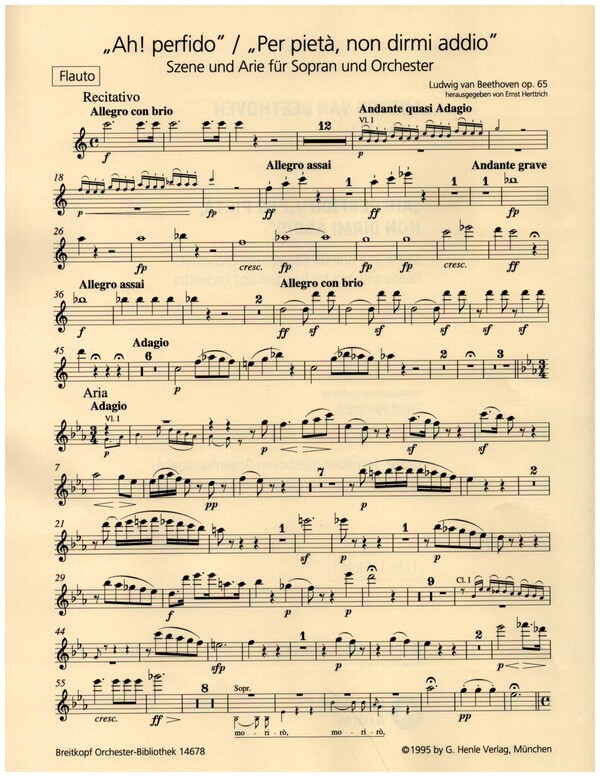 Ah perfido - Per pietà non dirmi addio op.65