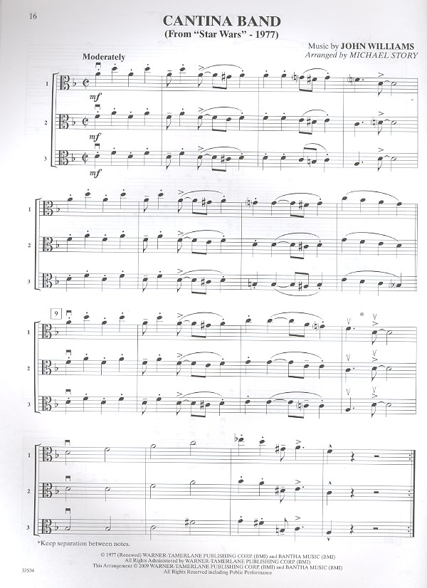 Movie Trios for All: for 3 instruments