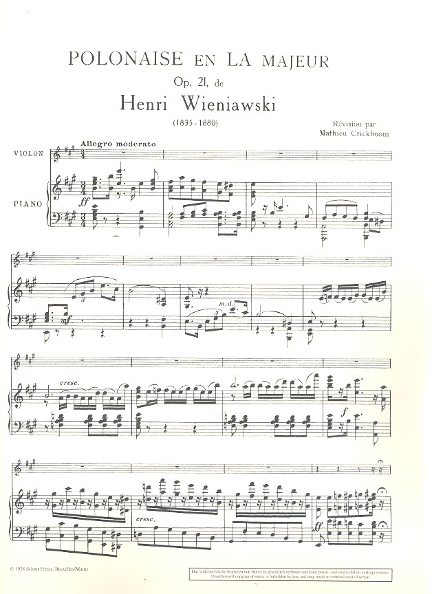 Polonaise A-Dur op.21