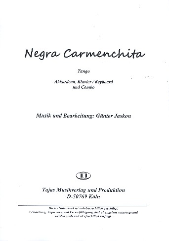 Negra Carmenchita: für Salonorchester