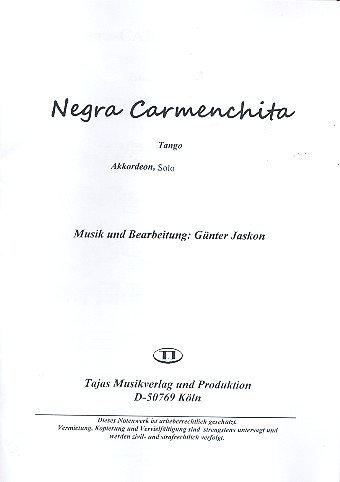 Negra Carmenchita: für Salonorchester