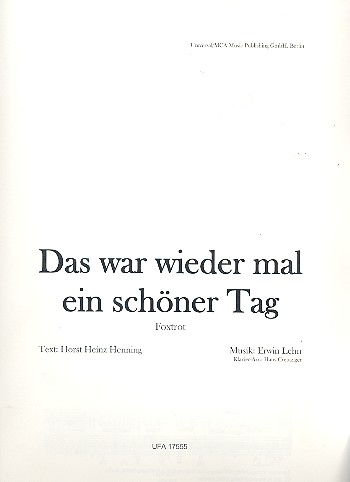 Das war wieder mal ein schöner Tag