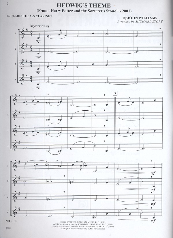 Movie Quartets for all: for 4 instruments