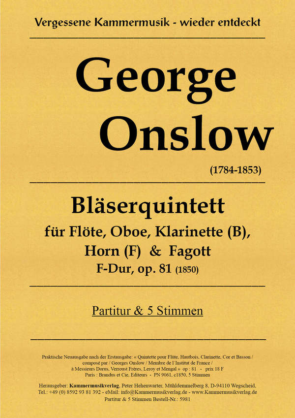 Quintett F-Dur op.81