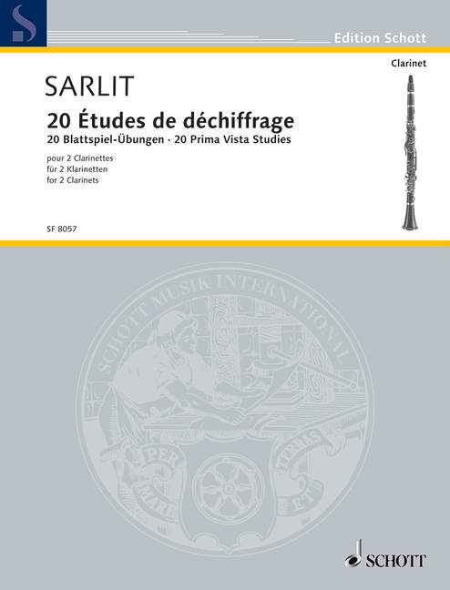 20 Études de déchiffrage für 2 Klarinetten