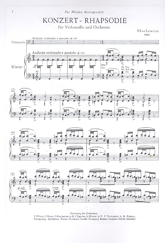 Concert Rhapsody for Violoncello and