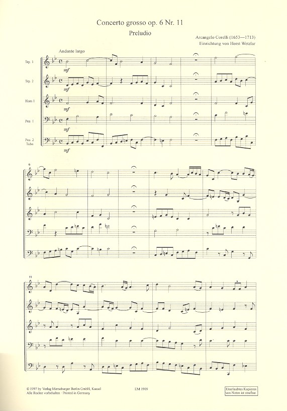 Concerto Grosso op.6,11