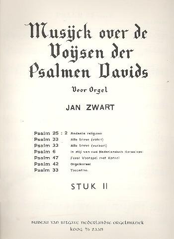 Musyck over de Voysen der Psalmen Davids vol.2    