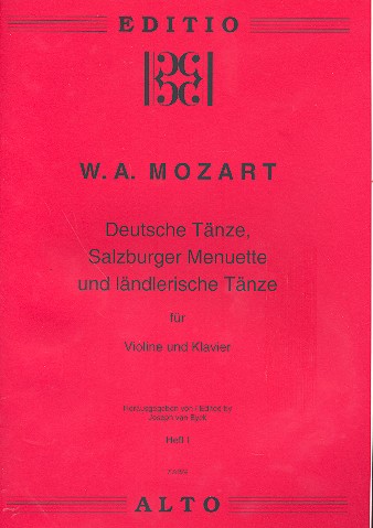 Deutsche Tänze, Salzburger Menuette und ländlerische Tänze Band 1
