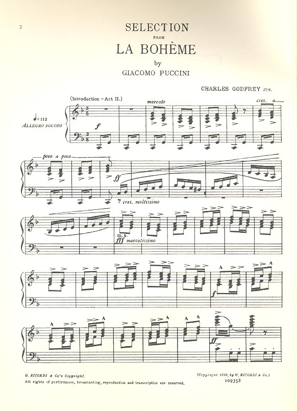 La Bohême - Selections from G. Puccini's