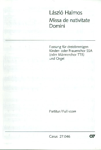Missa de nativitate Domini für Kinderchor