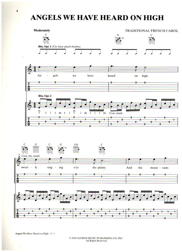 Christmas Banjo for easy banjo/tab