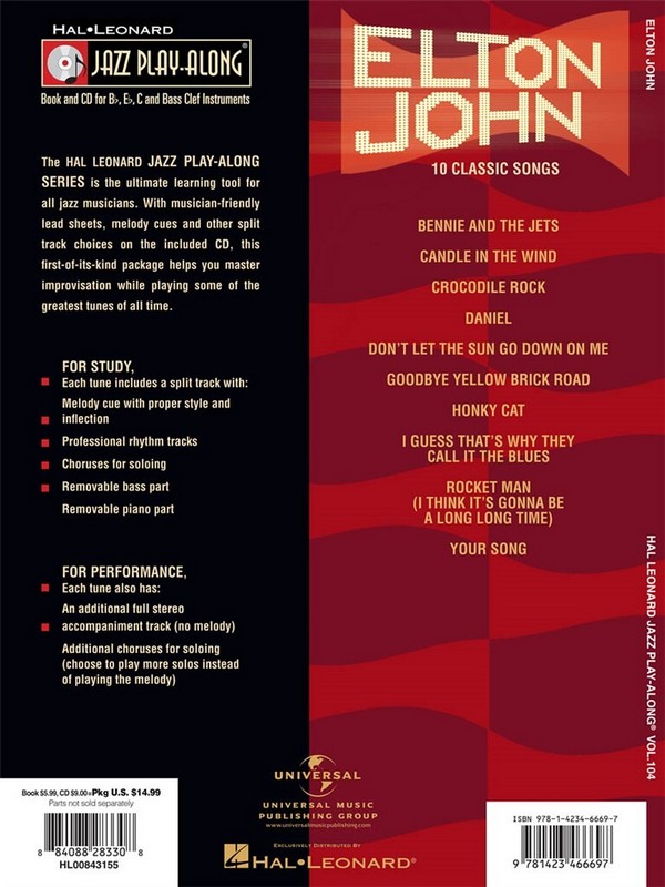 Elton John (+CD): for Bb, Eb, C