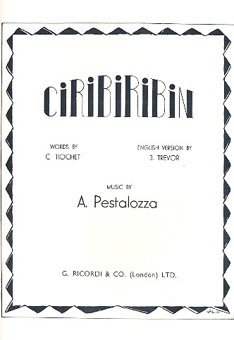 Ciribiribin für Gesang und Klavier