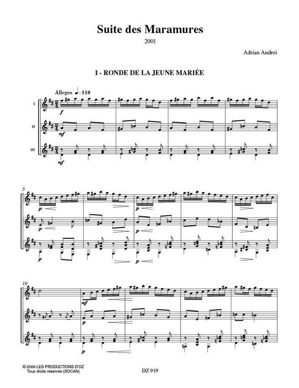 Suite des Maramures pour 3 guitares