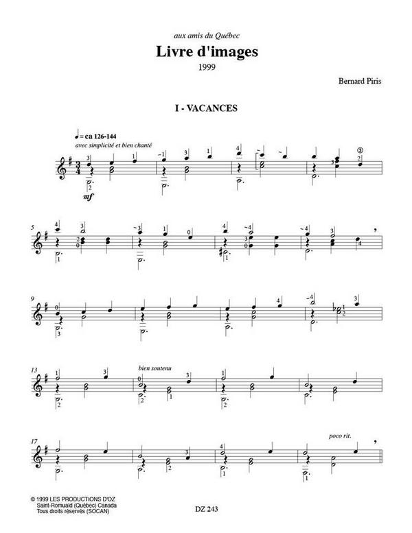 Livre d'images pour guitare