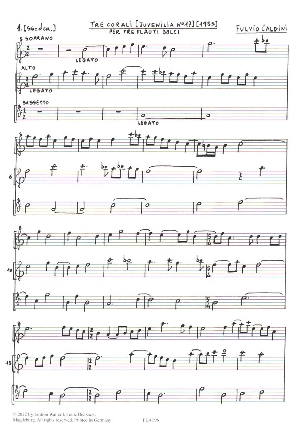 Tre Corali (Juvenilia Nr.17)