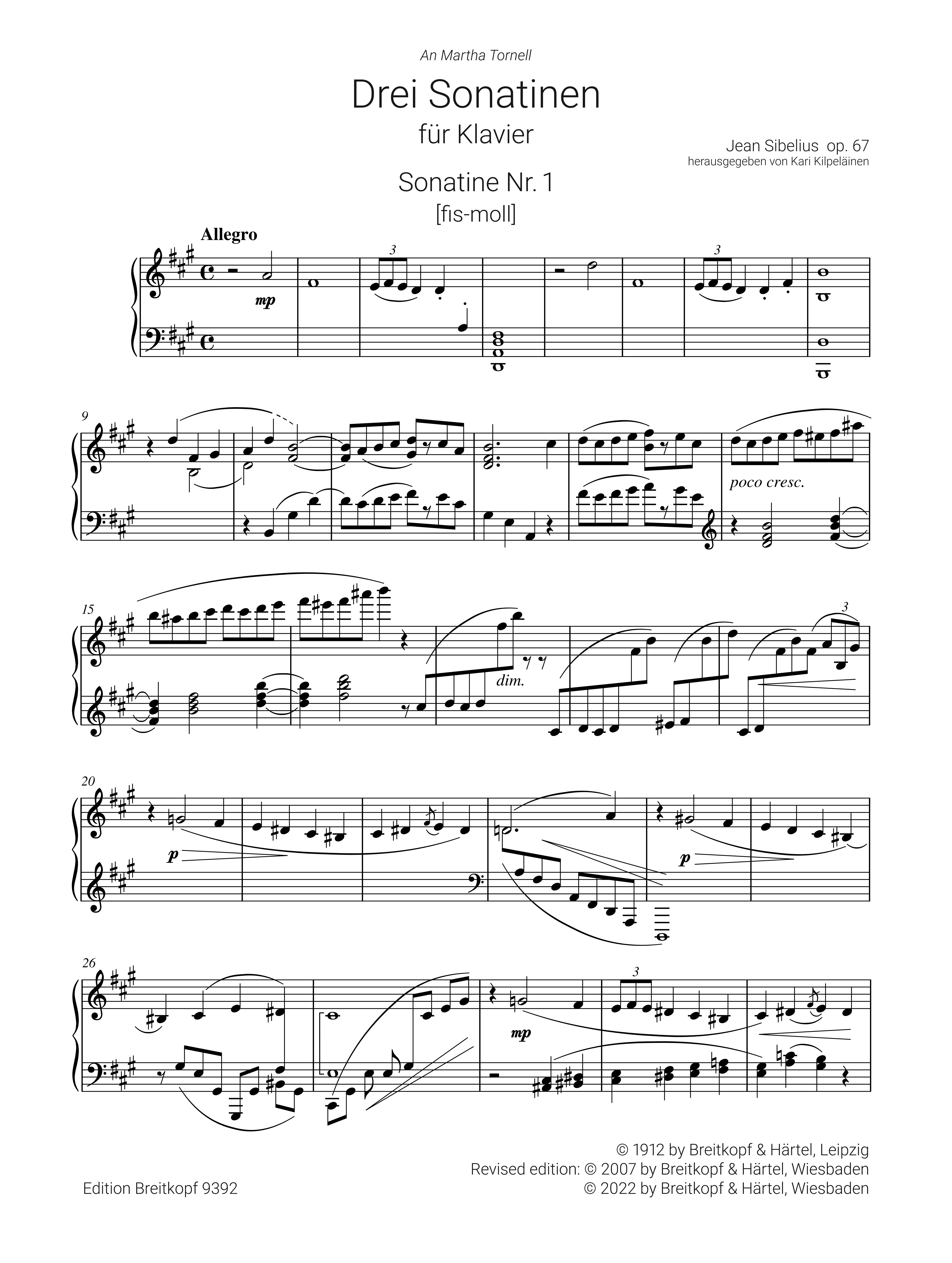 3 Sonatinen op.67