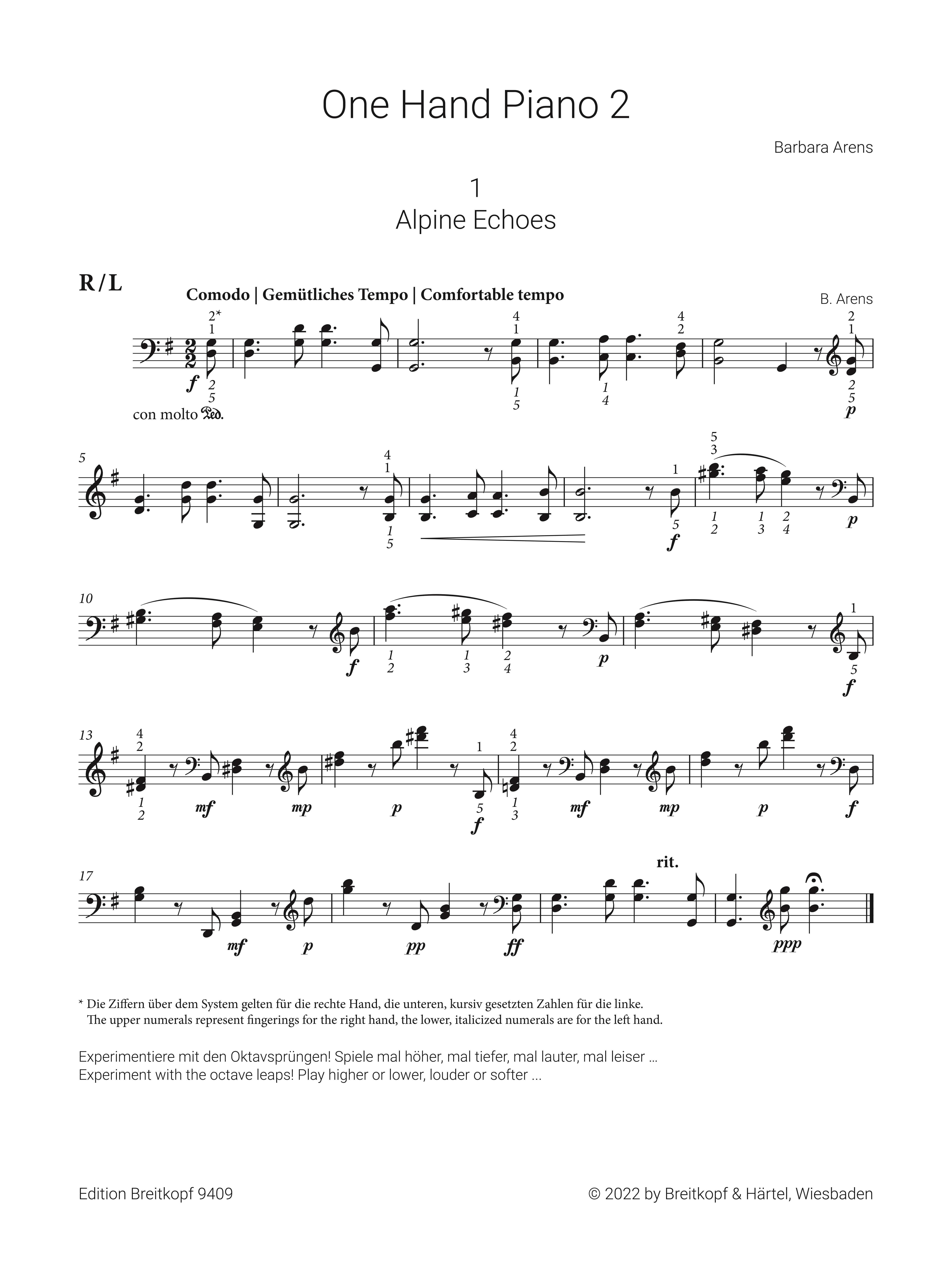 One Hand Piano Band 2 - nochmal 40 Stücke (+Download)