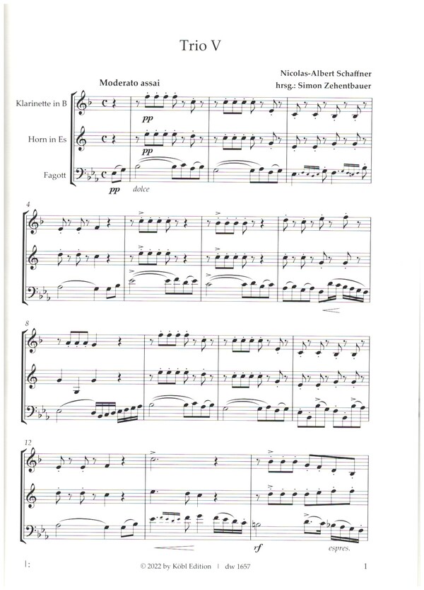 6 Trios brillants et faciles op.2- Trio no.5
