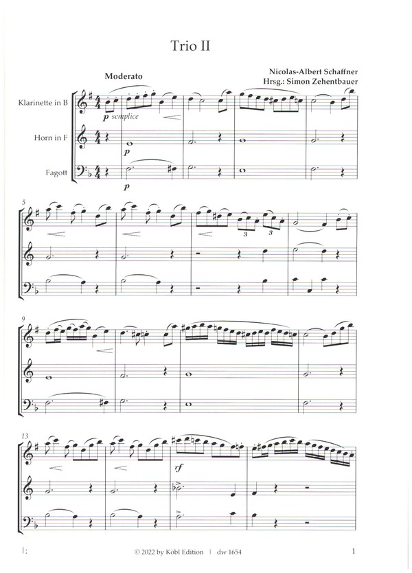 6 Trios brillants et faciles op.2- Trio no.2