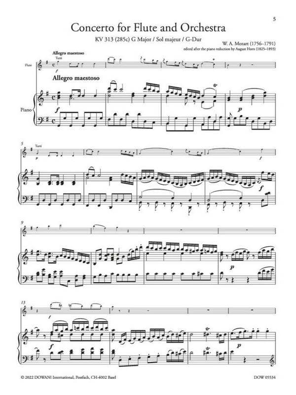 Concerto G Major KV313 (+Online Audio)