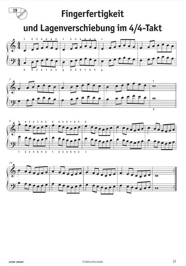 Fingerübungen am Klavier (+Online Audio)