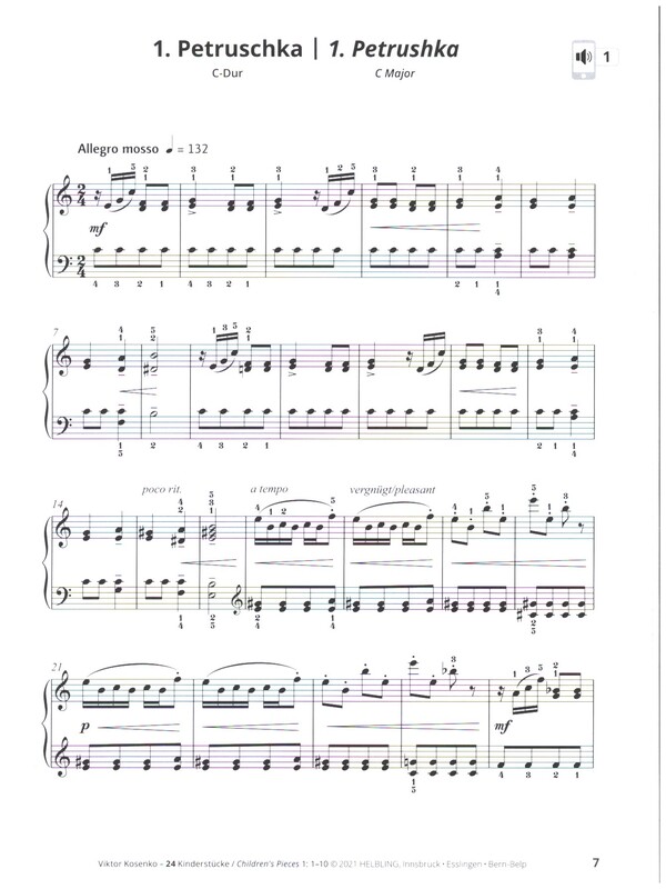 24 Kinderstücke op.25 Band 1 (Nr..1-10) (+APP)