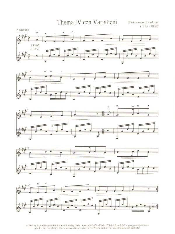 Thema IV con Variationi aus op.10