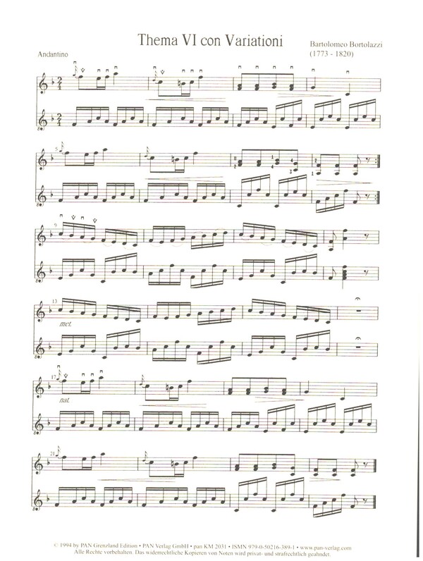 Thema VI con Variationi aus op.10