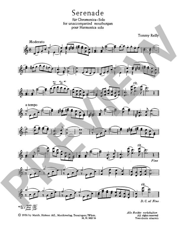 MH17012  Tommy Reilly, Serenade