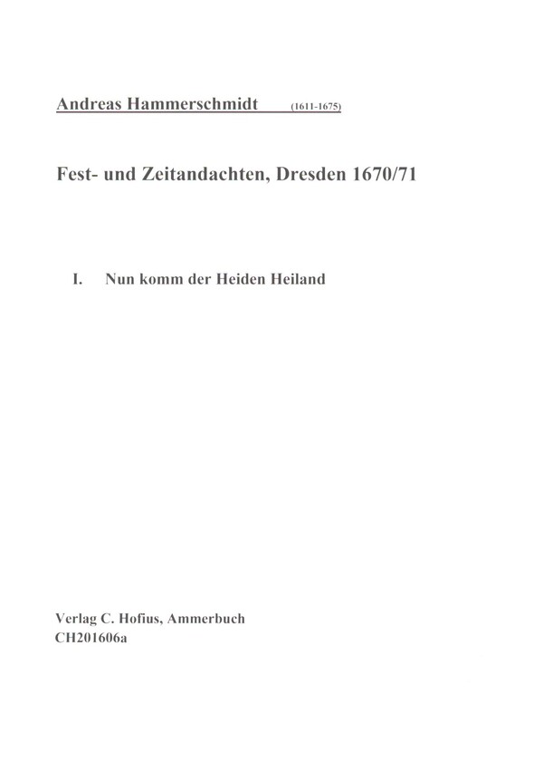 Nun komm der Heiden Heiland