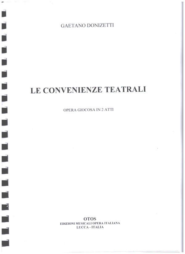 Le Convenienze ed incovenienze teatrali